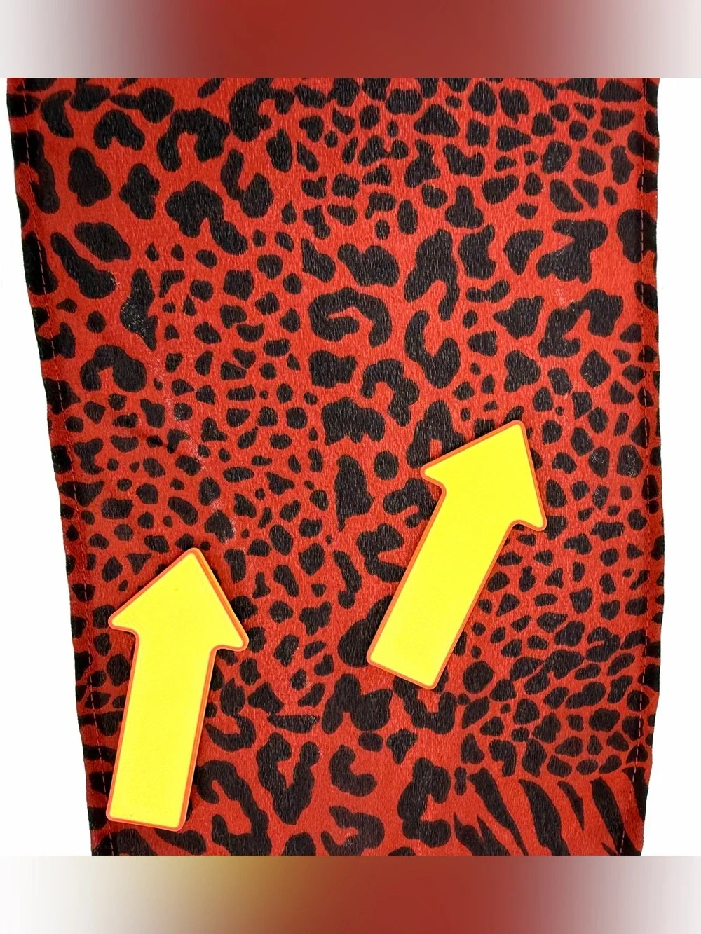 Scarf Vintage Dark Orange Leopard Zebra Print Lightweight Sheer Animal Print